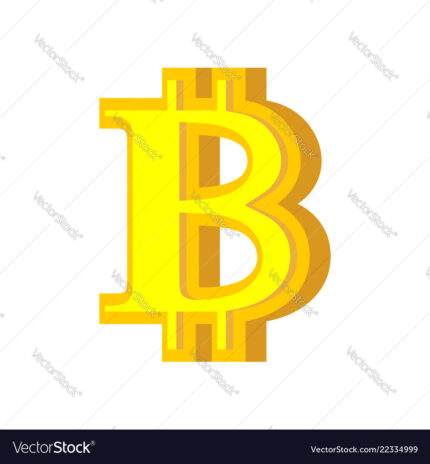 B letter bitcoin font. cryptocurrency alphabet. lettering virtua