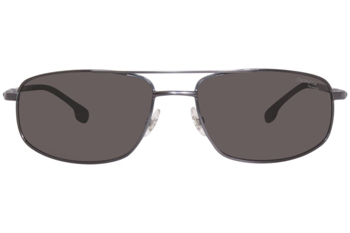 Carrera 8036 s sunglasses mens rectangle shape matte ruthenium black logo grey polarized r80m9 2