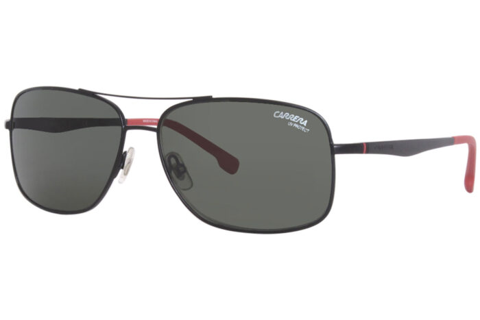 Carrera 8040 s sunglasses mens rectangle shape matte black red black logo green 003qt 1