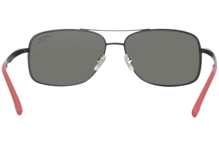 Carrera 8040 s sunglasses mens rectangle shape matte black red black logo green 003qt 4