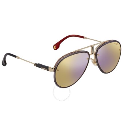 Carrera glory yellow aviator unisex sunglasses carreraglorydyg58