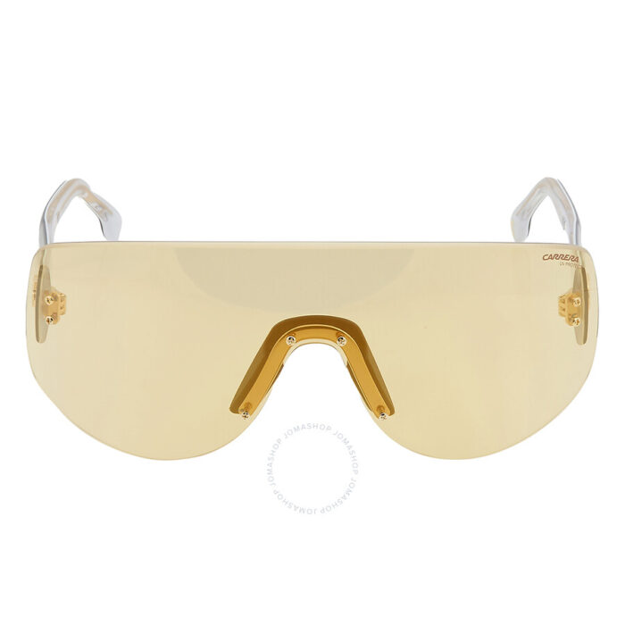 Carrera yellow gold mirror shield unisex sunglasses flaglab 12 04cwet 99 flaglab 12 04cwet 99