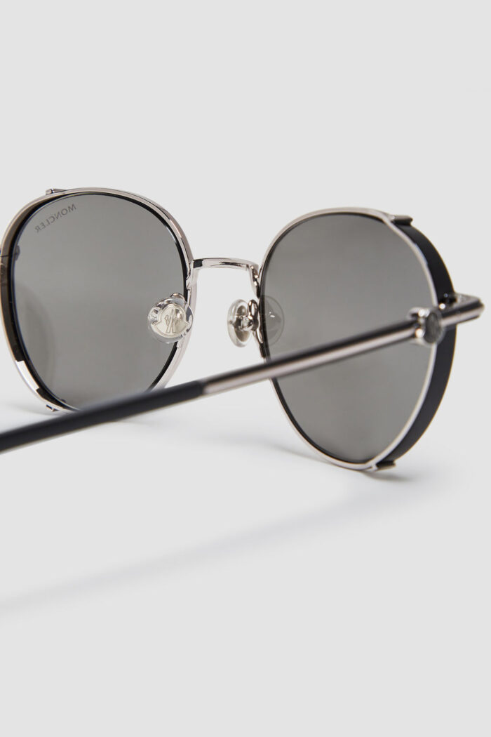 Gafas de sol redondas owlet de genero neutro rutenio ligero brillante moncler
