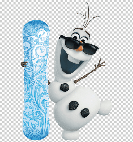 Gratis png ilustracion de olaf llevando gafas de sol mientras sostiene la tabla de snowboard congelada olafs quest elsa kristoff anna fondo olaf congelado