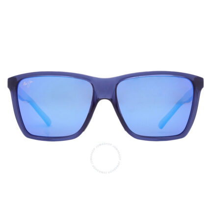 Maui jim cruzem blue hawaii rectangular unisex sunglasses b86403 57