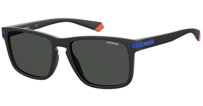 Polaroid matte blackblue pld 2088s 0vkm9 sunglasses black size 55