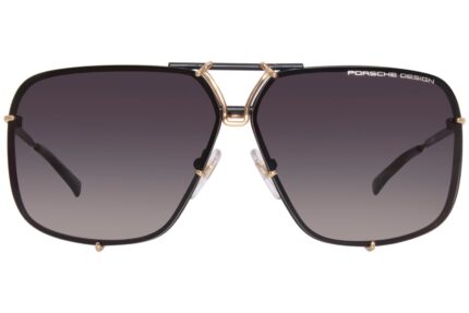 Porsche design p8298 sunglasses mens pilot shape black gold gradient grey olive silver mirrored d 4