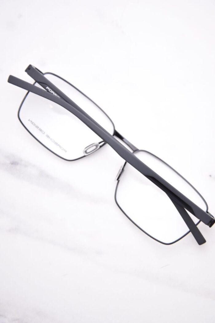 Porsche design p8744 a eyeglasses mens black grey full rim 57 16 145 black grey a 6