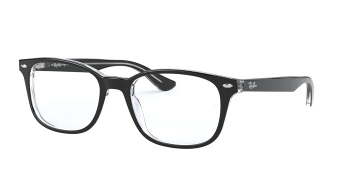 Rayban vista 0rx5375 2034 black on transparent