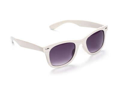 White sunglasses isolated on white background